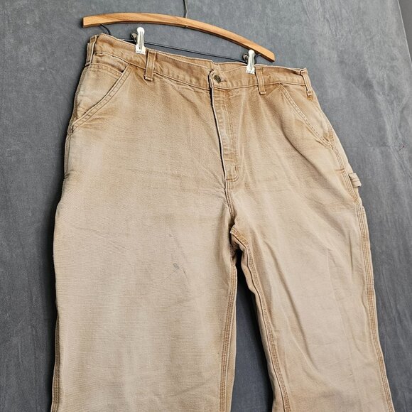 Vintage Carhartt Pants Mens 38X31 B11BRN Brown Duck Canvas Dungaree Mexico A3-30 - Picture 2 of 7